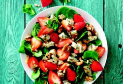 Originale, aux fraises et bleu