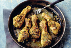 Pilons grillés en panure d’herbes et gomasio