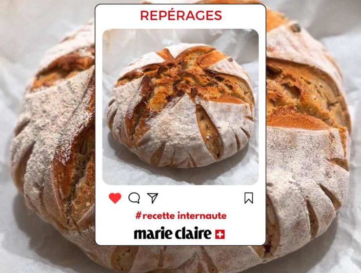 Pain au Levain pour rubrique recette de l'internaute parue dans Marie Claire Suisse