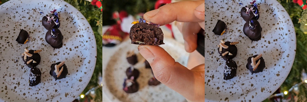Pralinés de Noël aux noisettes et pistaches, une recette santé signée Nakissa Monvert-Vali.