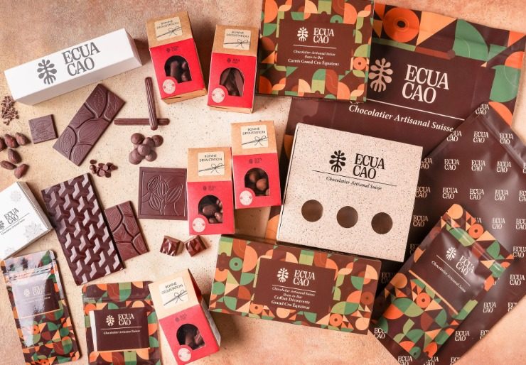 Tablette de chocolat équatorien Ecuacao au packaging artisanal et éthique. Les bonnes adresses de Marie Claire Suisse - Koah Média.